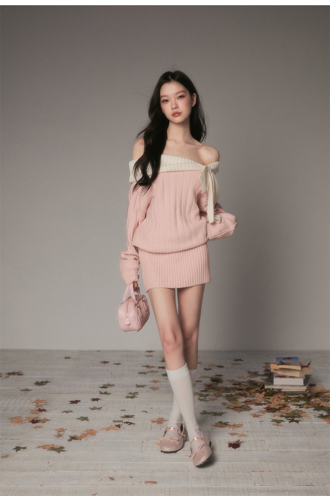 【dress】オフショルリボンミニワンピース　N3482