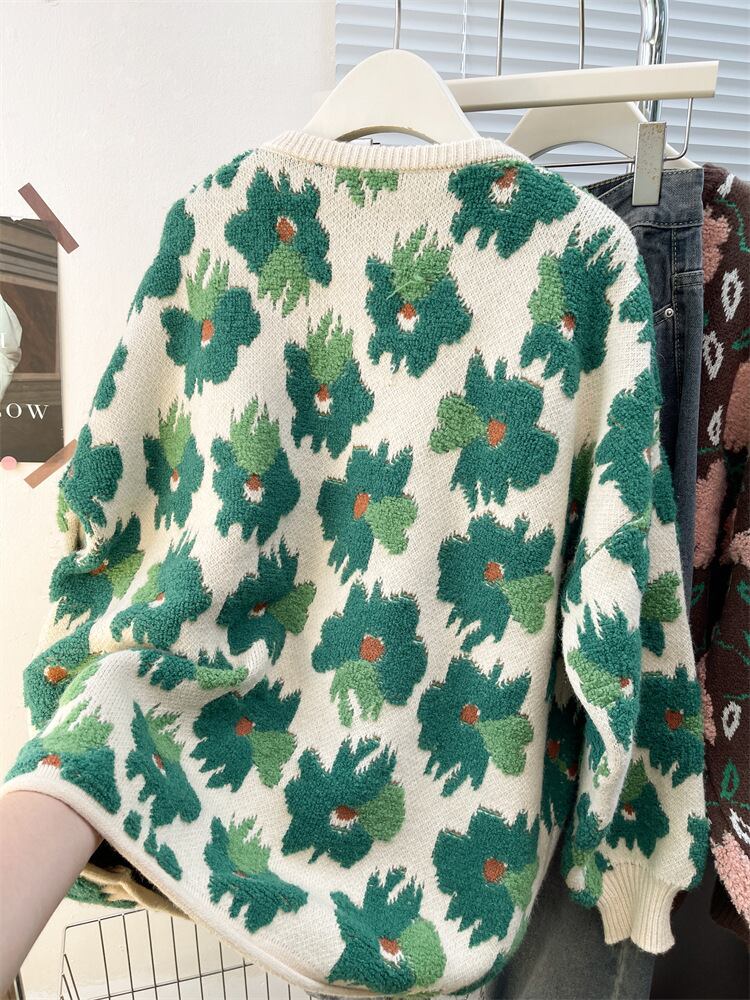 【outer】ジャカードニットカーデ　M28924