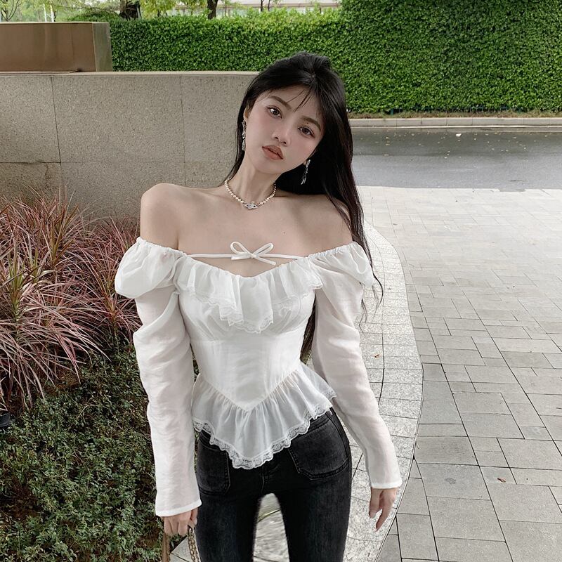 【tops】レースシャツトップス　M28793