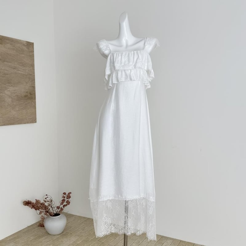 【dress】レースドッキングキャミワンピース Q8033