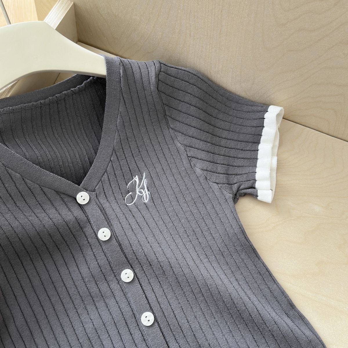 【set】ニットTシャツ×プリーツスカートセット　M24432