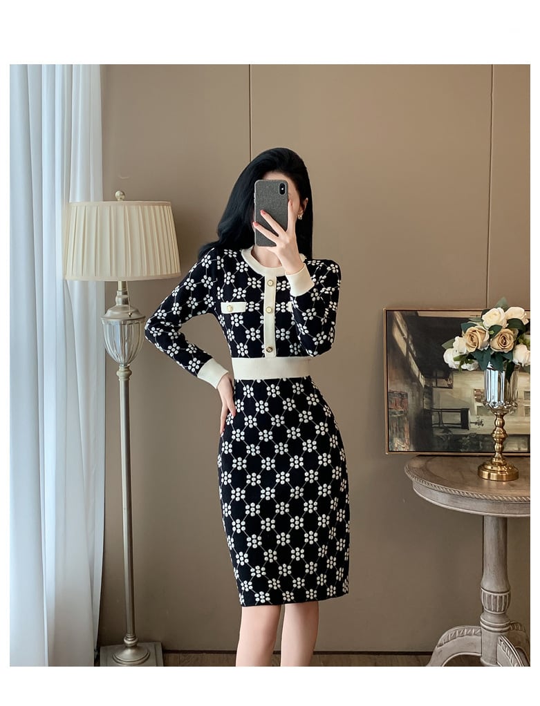【dress】ニットワンピース　M25368