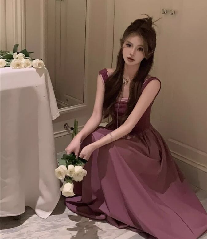 【dress】バックで綺麗キャミワンピース G21311