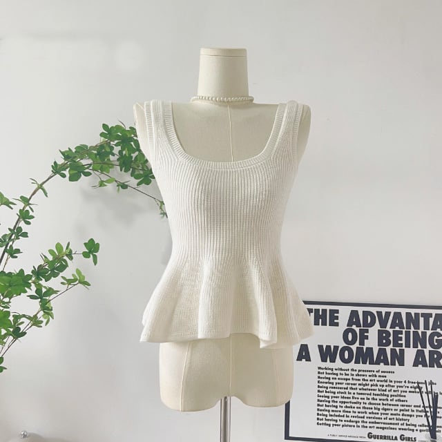 【tops】ペプラムタンクトップF7084