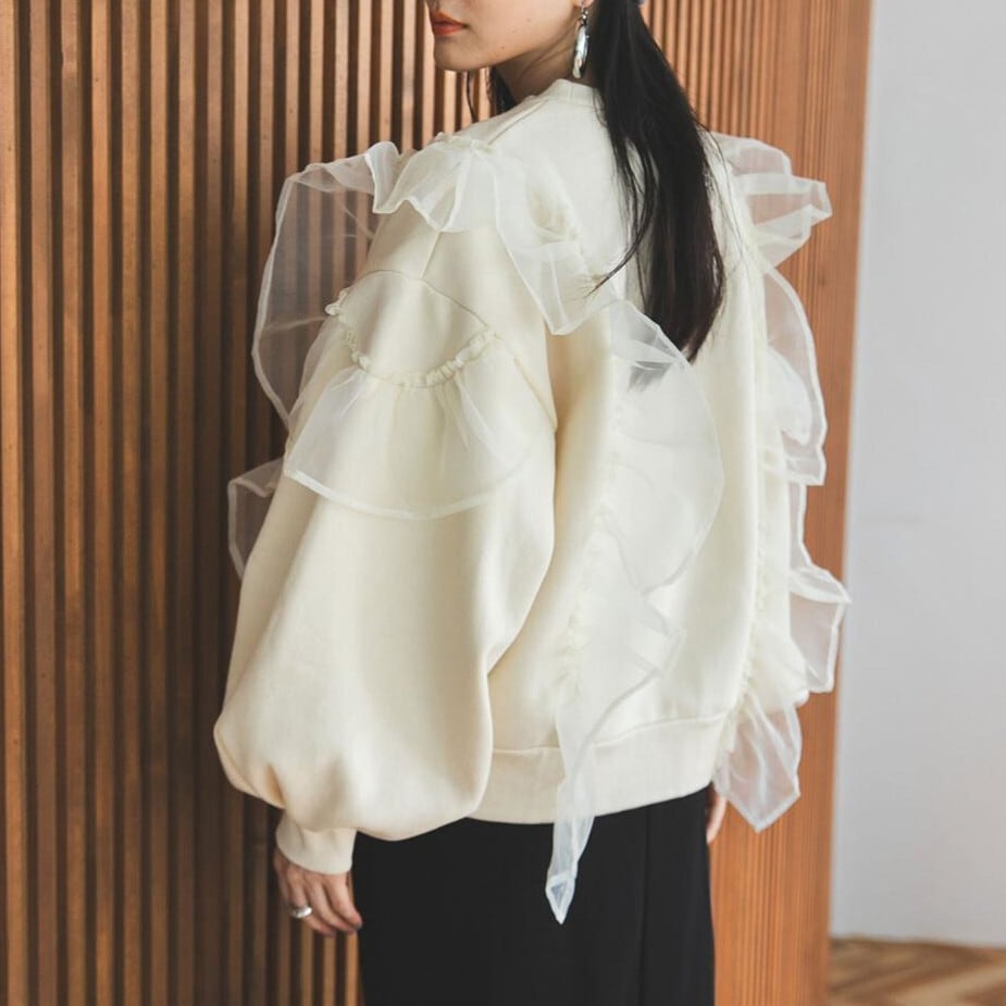【tops】チュールコンビプルオーバー　M28373