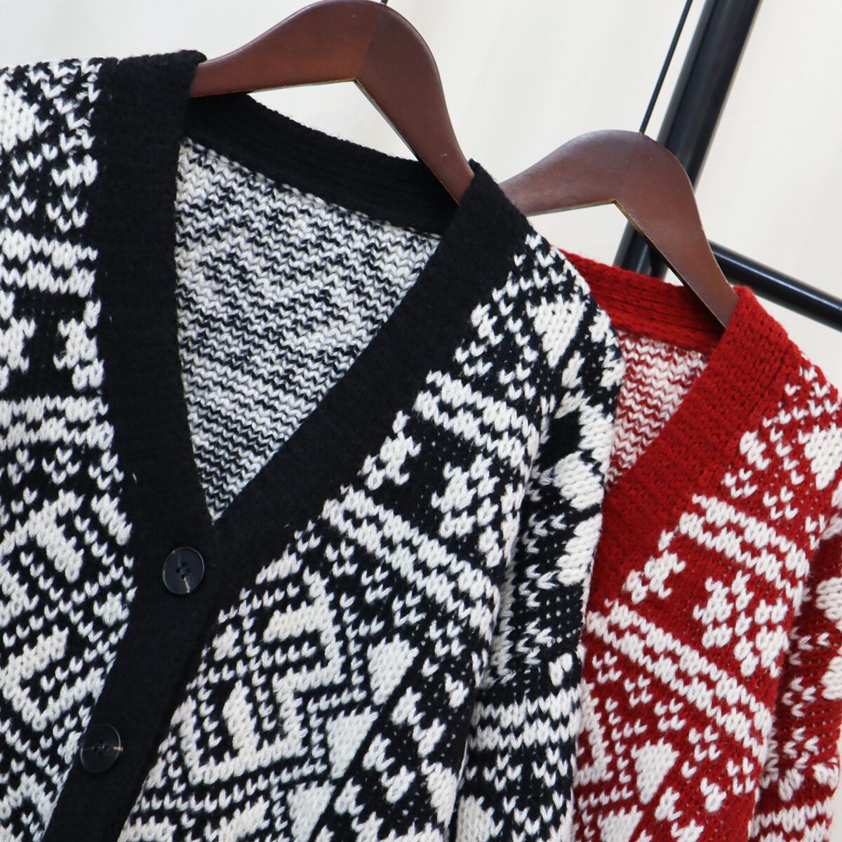 【outer】Vネックニットカーデ　M18420