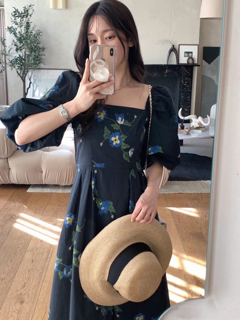 【dress】パフスリーブワンピース　M24735