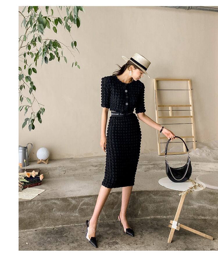 【set】高級感トップス+スカート２点セットG21314