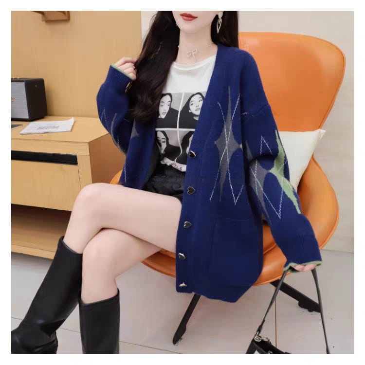 【outer】Vネックニットカーデ　M28166