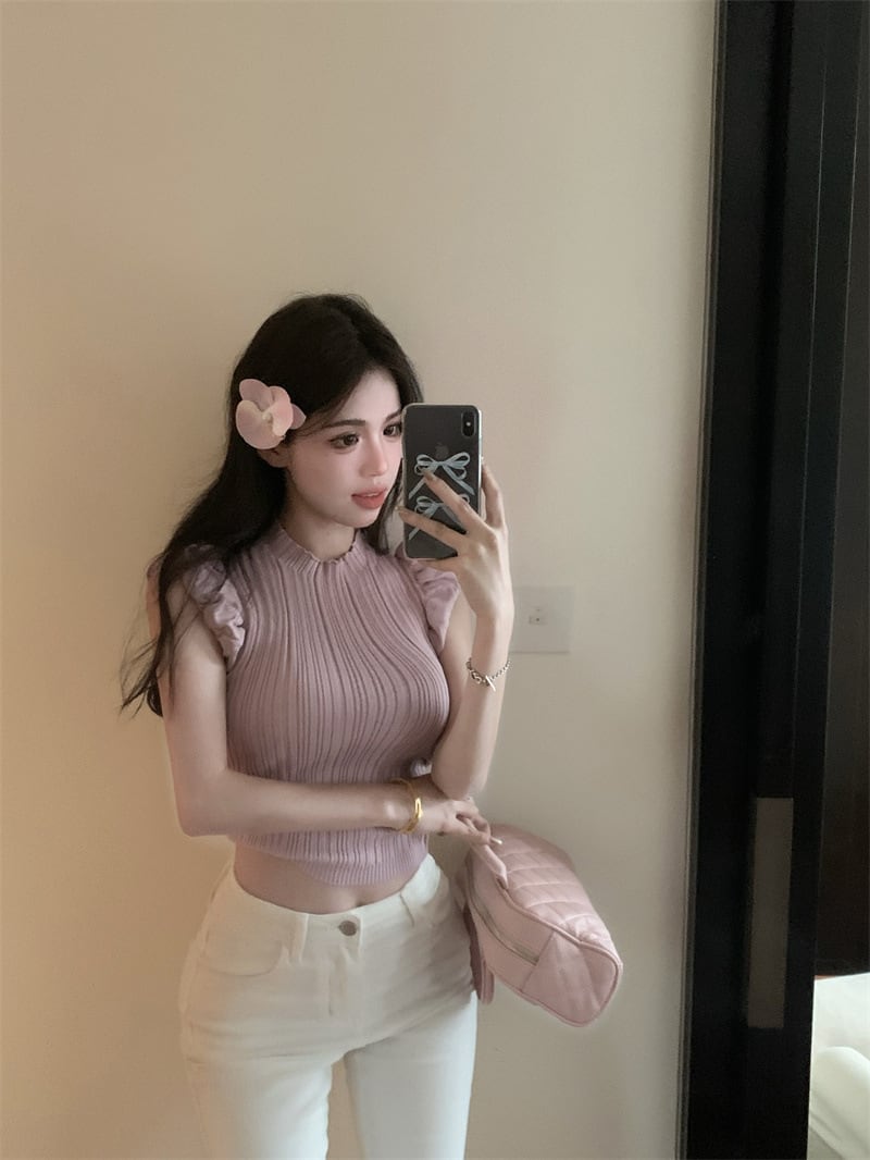 【tops】ノースリーブニットトップスG20270