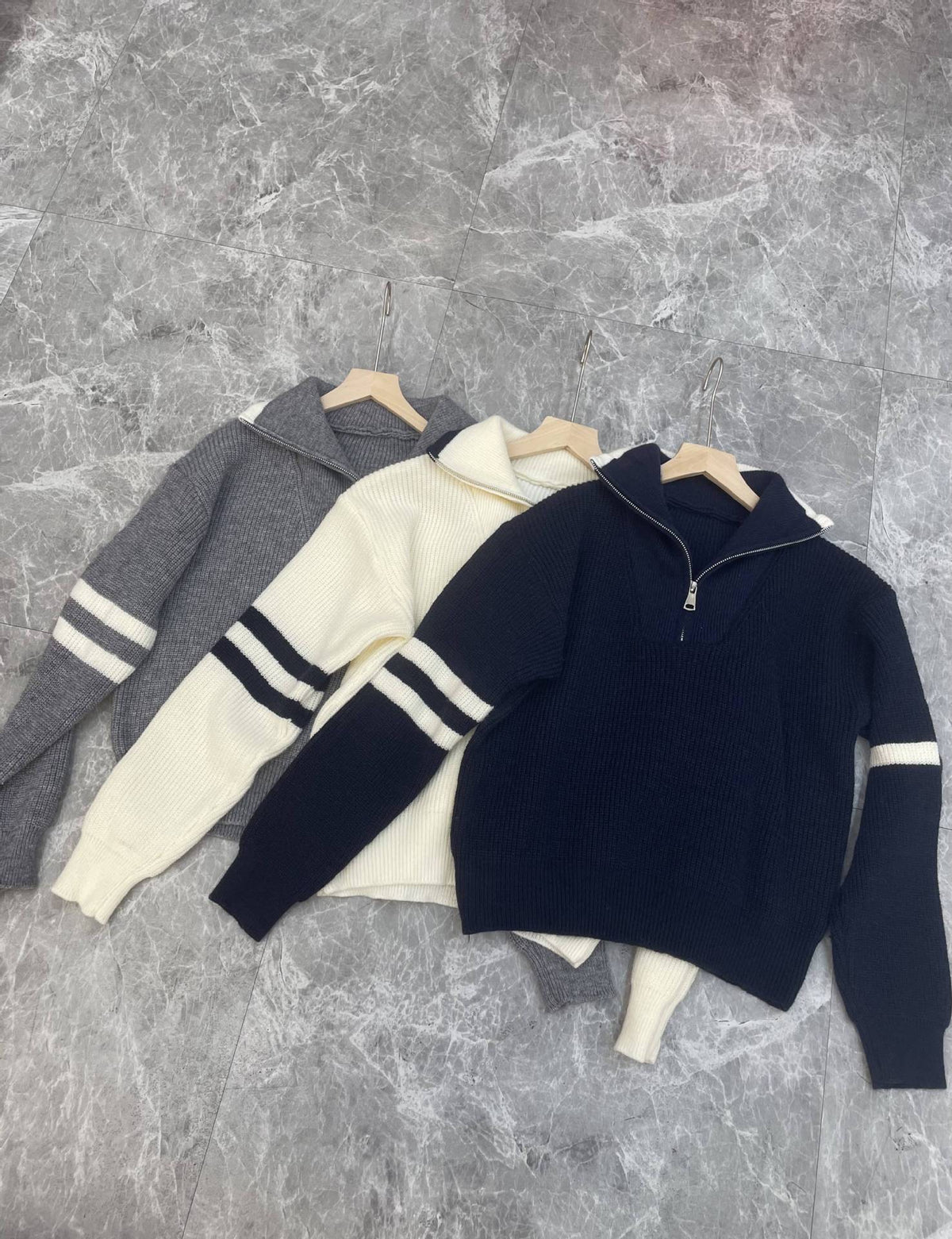 【tops】ファスナーニットセーター　M27253
