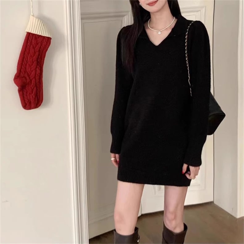 【dress】ニットワンピース　M25887