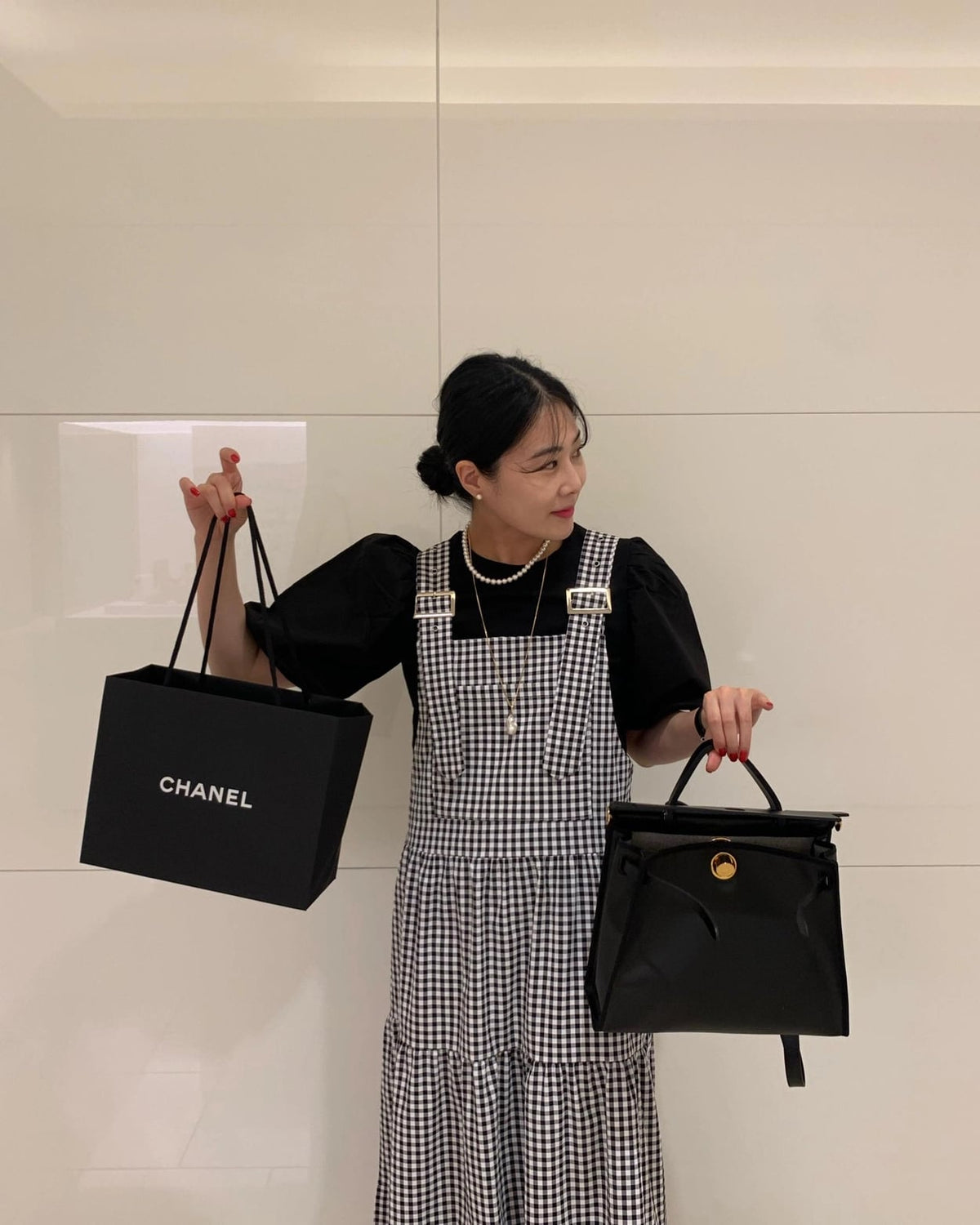 【set】トップス×サロペットワンピースセット　M23889