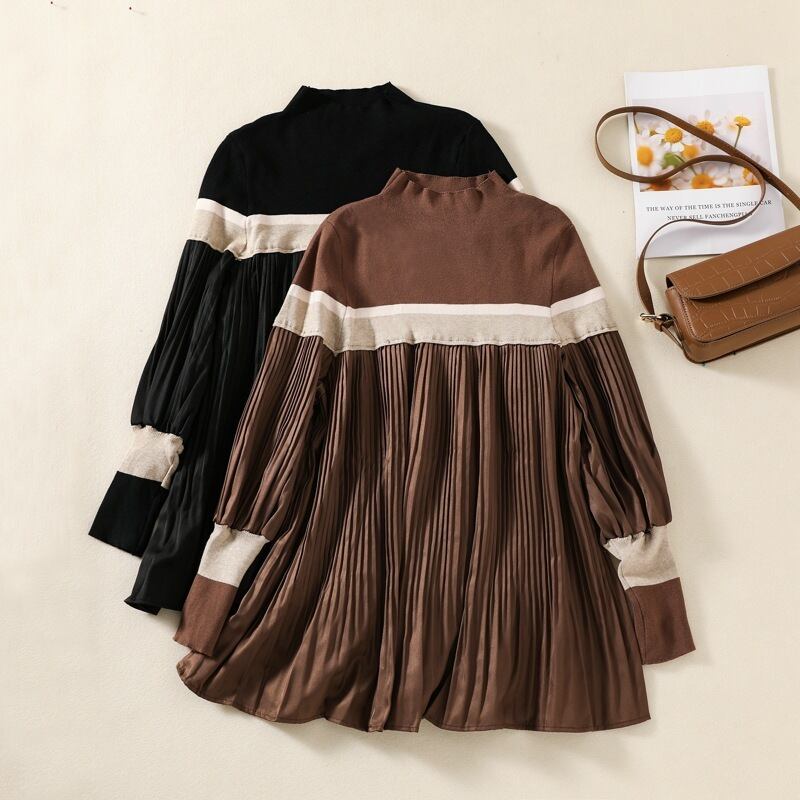 【tops】ドッキングニットトップス　M28451