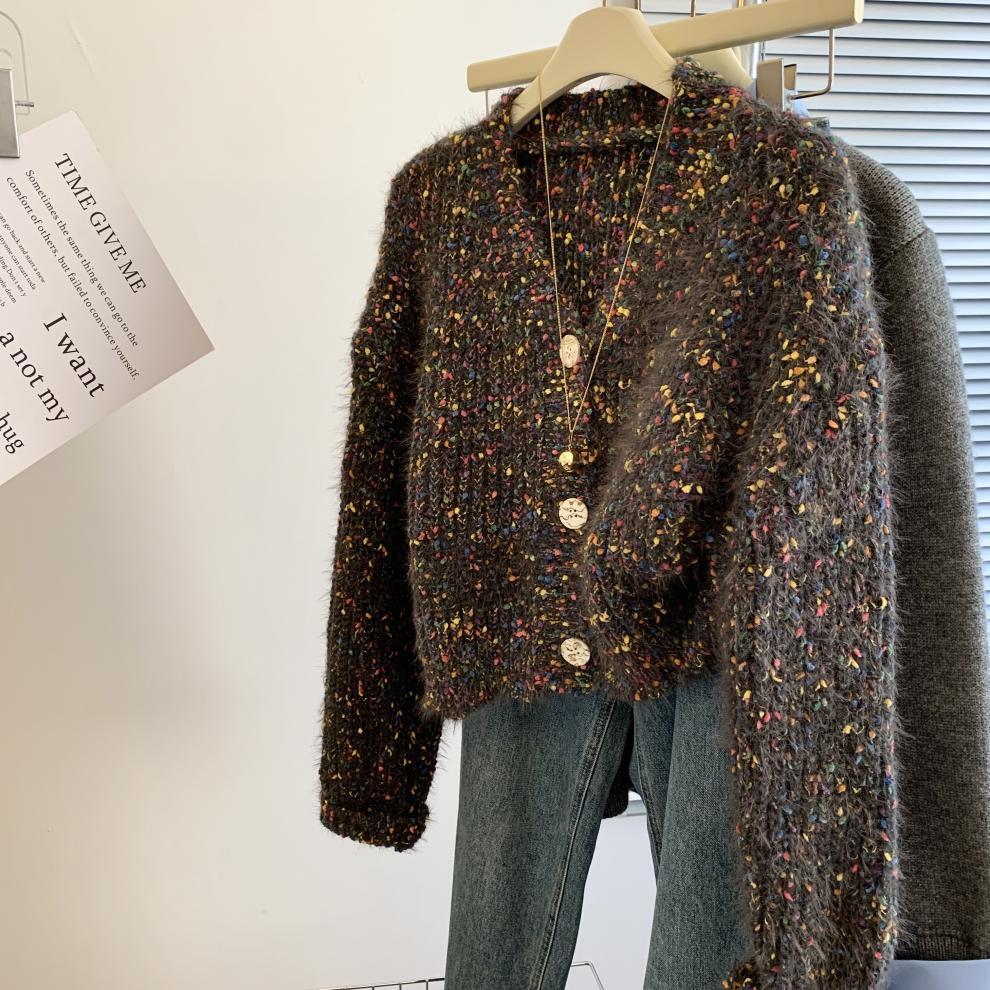 【outer】Vネックニットカーデ　M29269