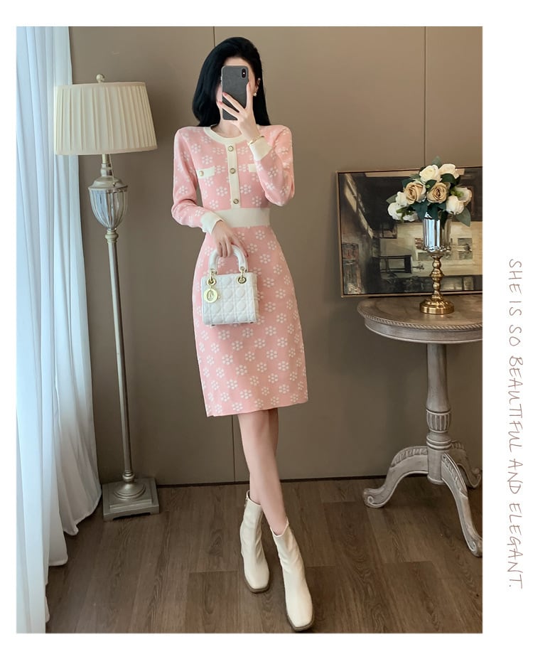 【dress】ニットワンピース　M25379