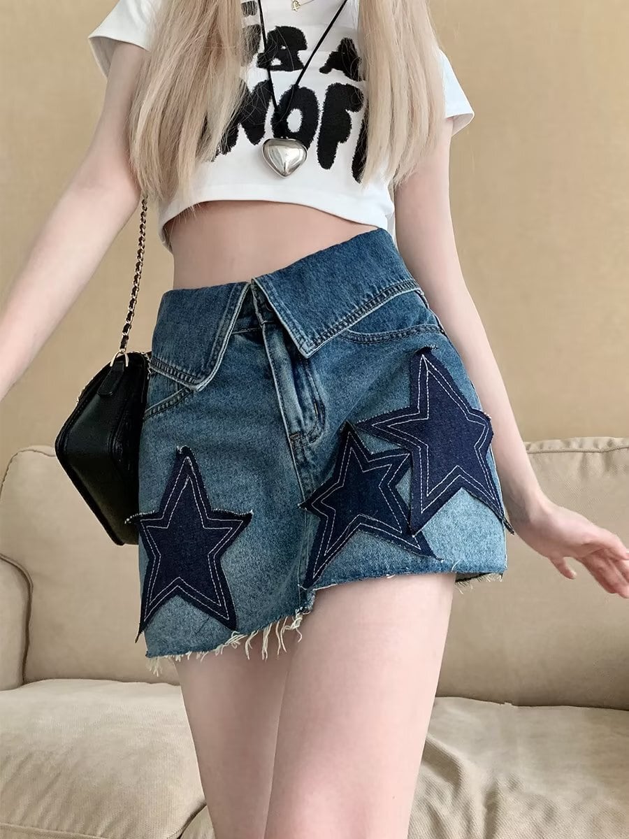 【bottoms】AラインデニムスカートG20938