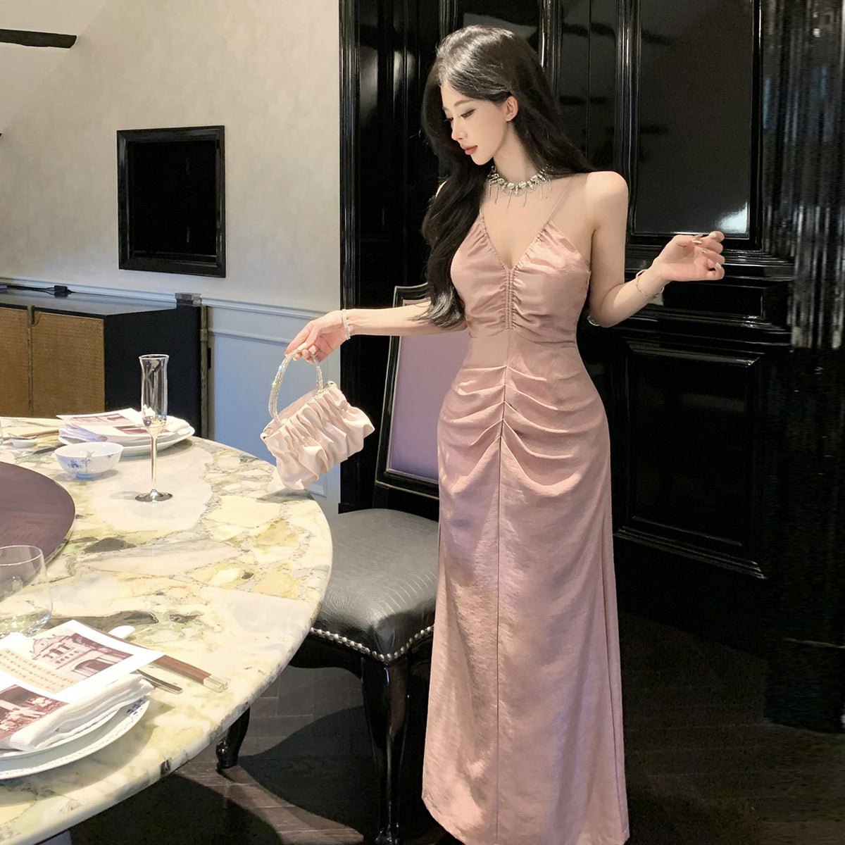 【dress】ホルターネックワンピース　M30004