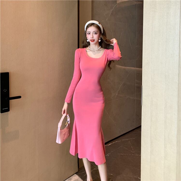 【dress】マーメイドニットワンピース　M18607