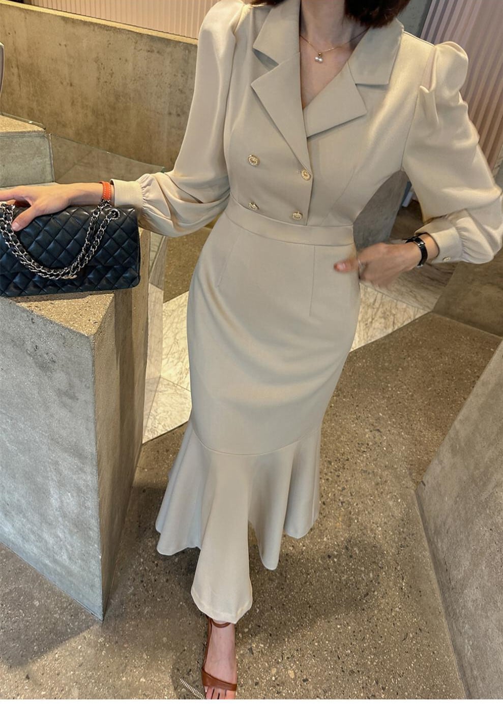 【dress】マーメイドフォーマルワンピース　N2694