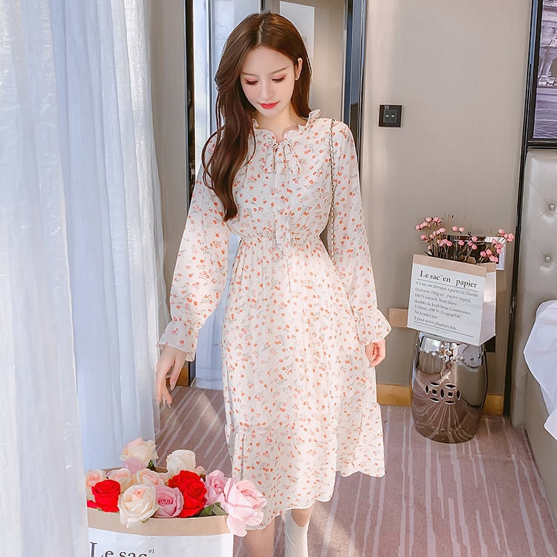 【dress】花柄ワンピース　M25347