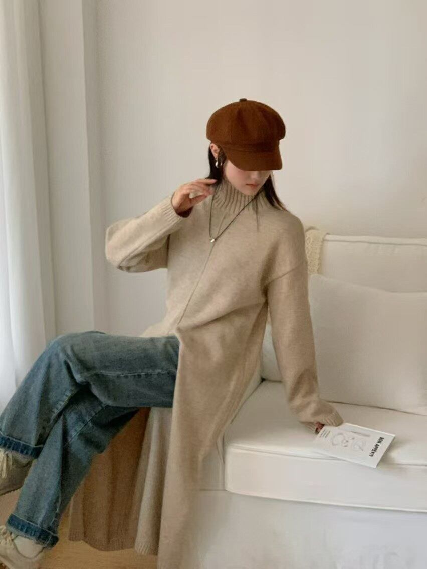 【dress】スリットニットワンピース　M26246