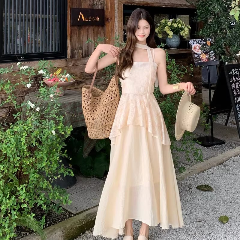 【dress】フレアキャミワンピース Q8335