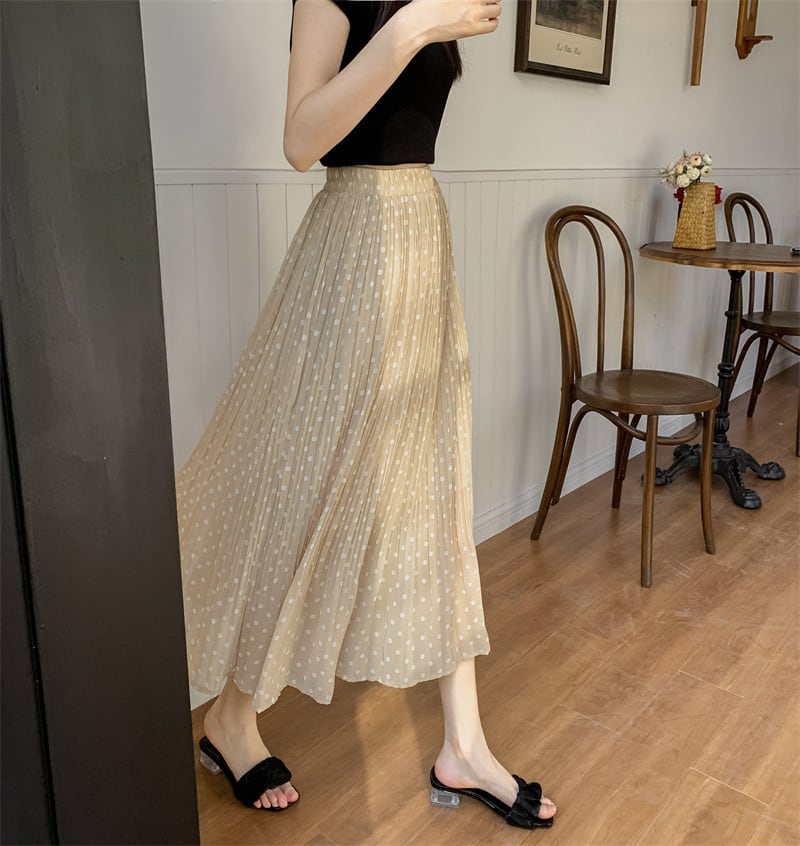 【bottoms】シフォンドット柄スカートG20489