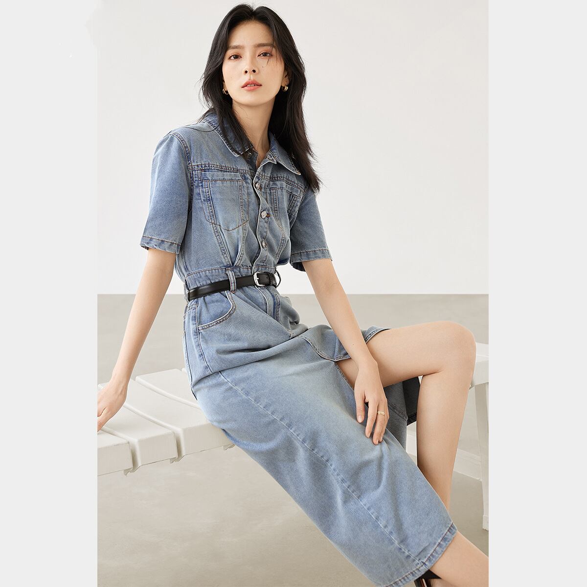 【dress】ファッションデニムワンピース G21332