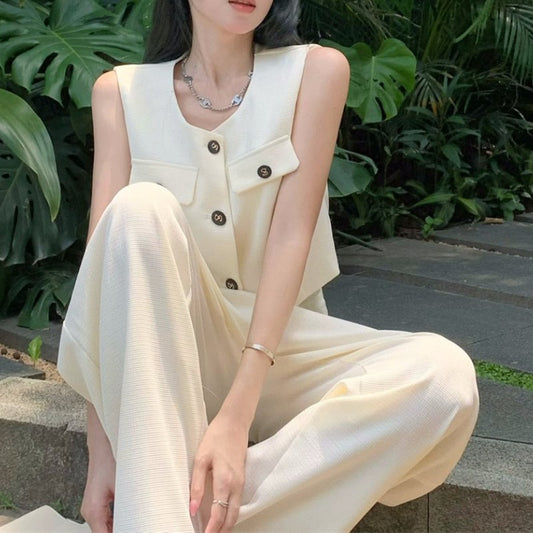 【set】タンクトップ+ガウチョパンツ2点セットF7278