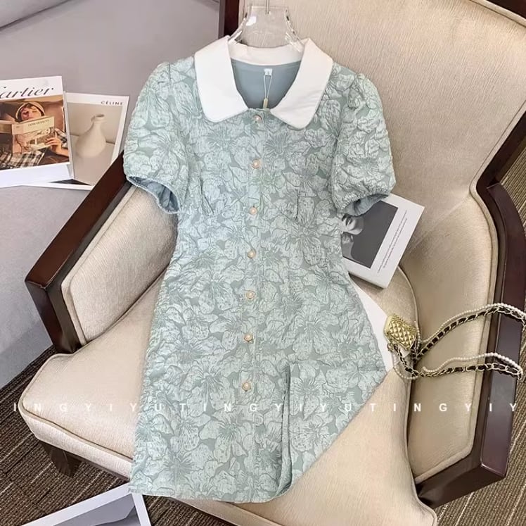【dress】パフスリーブワンピース G20448