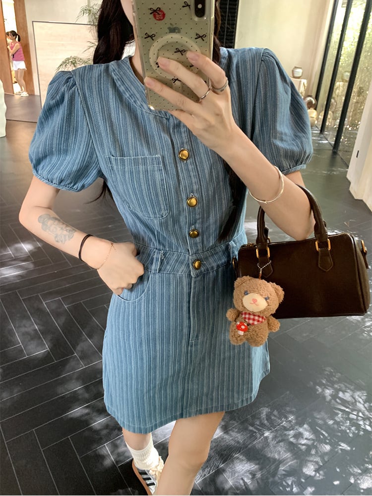 【dress】デニムワンピース　M24618