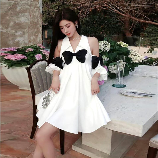 【dress】リボン配色ワンピース G20080