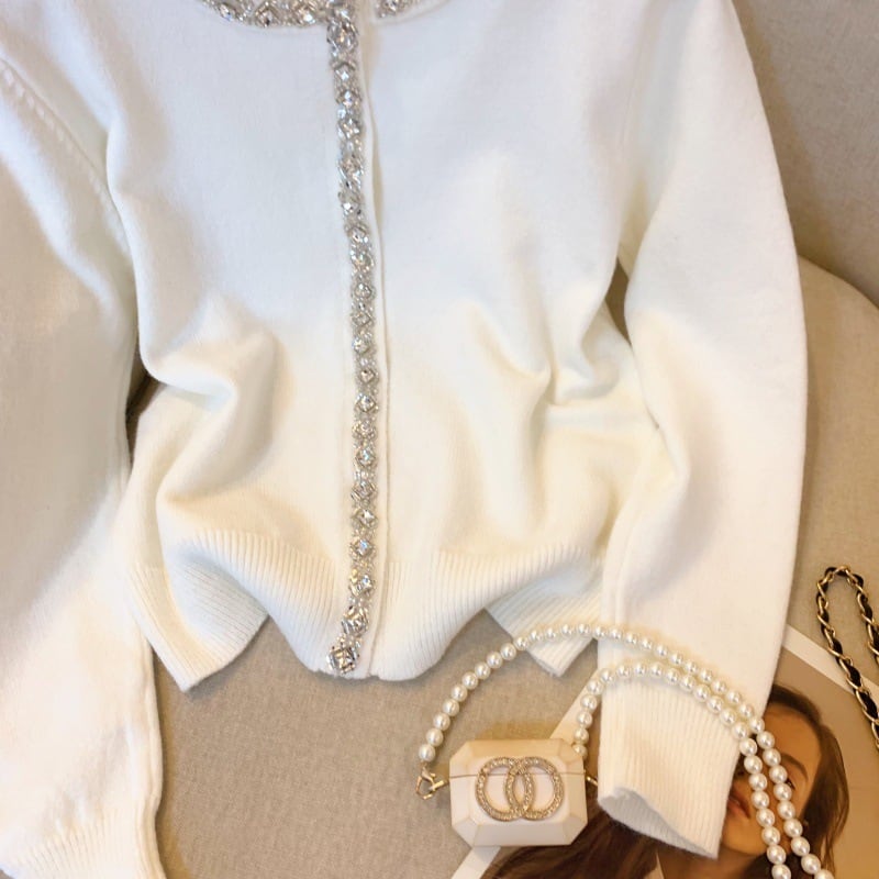 【outer】ビジューニットカーデ　M29199