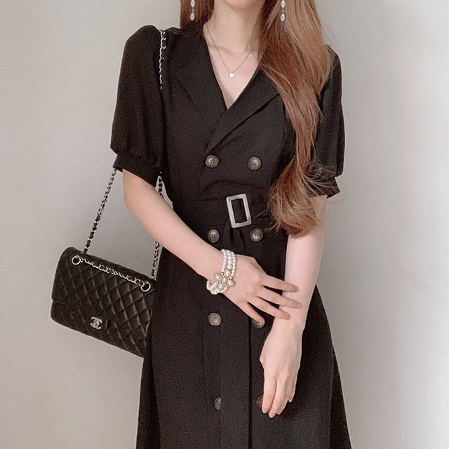【dress】ダブルボタンワンピース　M23985