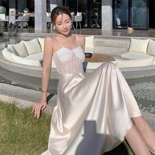 【dress】レース切り替えキャミワンピース G21265