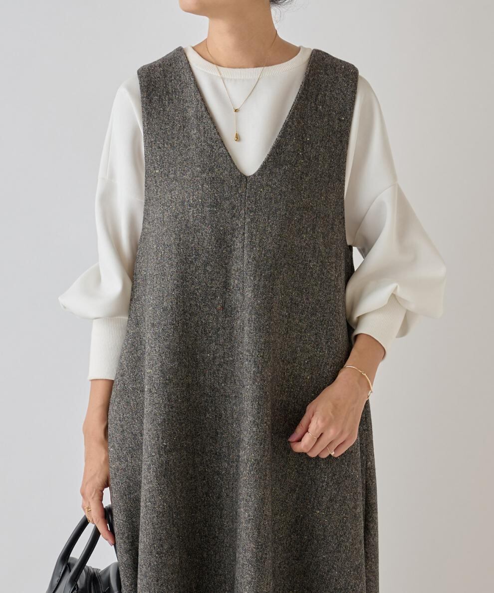 【dress】Vネックベストワンピース　M28039