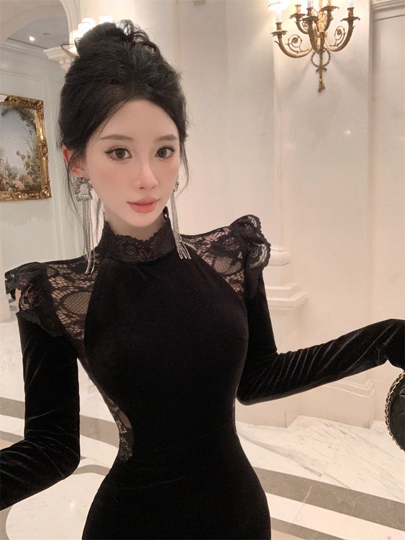 【dress】レースデートワンピース　M27337