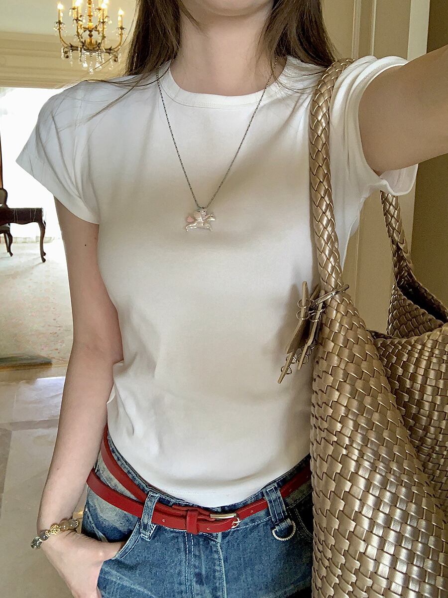 【tops】クルーネックTシャツ　M29799