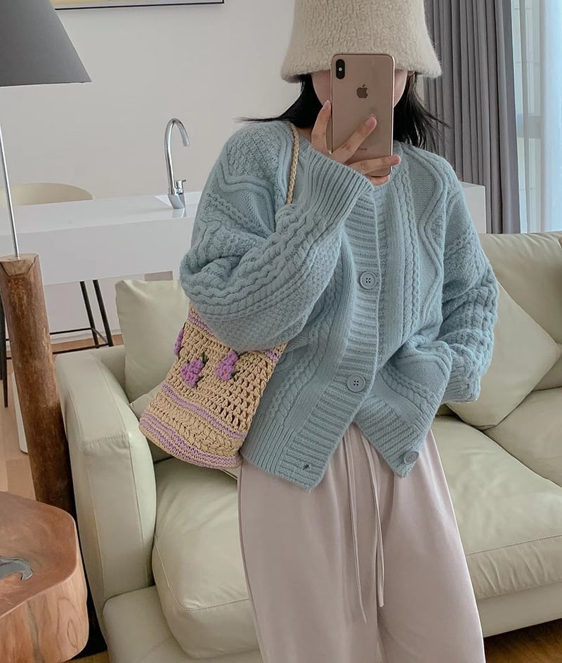 【outer】ニットカーデ　M25525