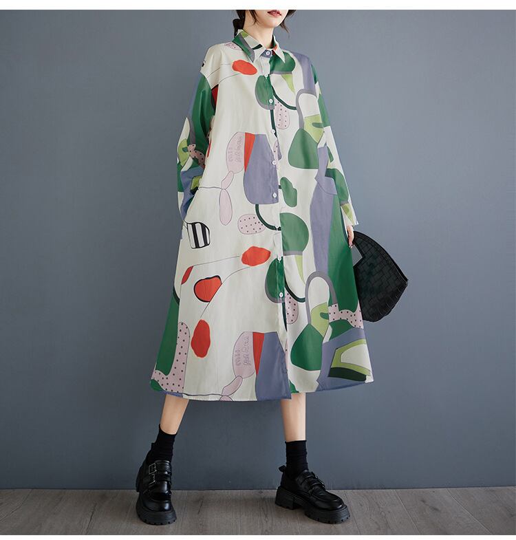 【dress】プリントカジュアルワンピース　M29404