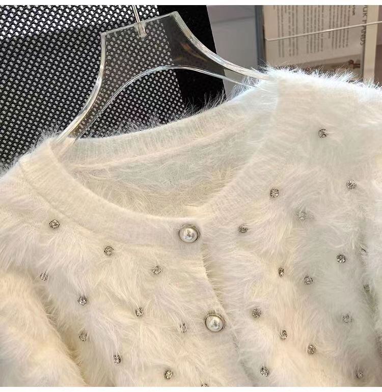 【outer】ビジューニットカーデ　M18811