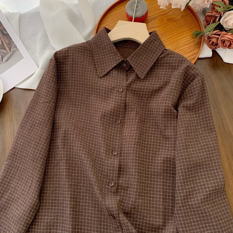 【tops】チェック柄シャツトップス　M29414
