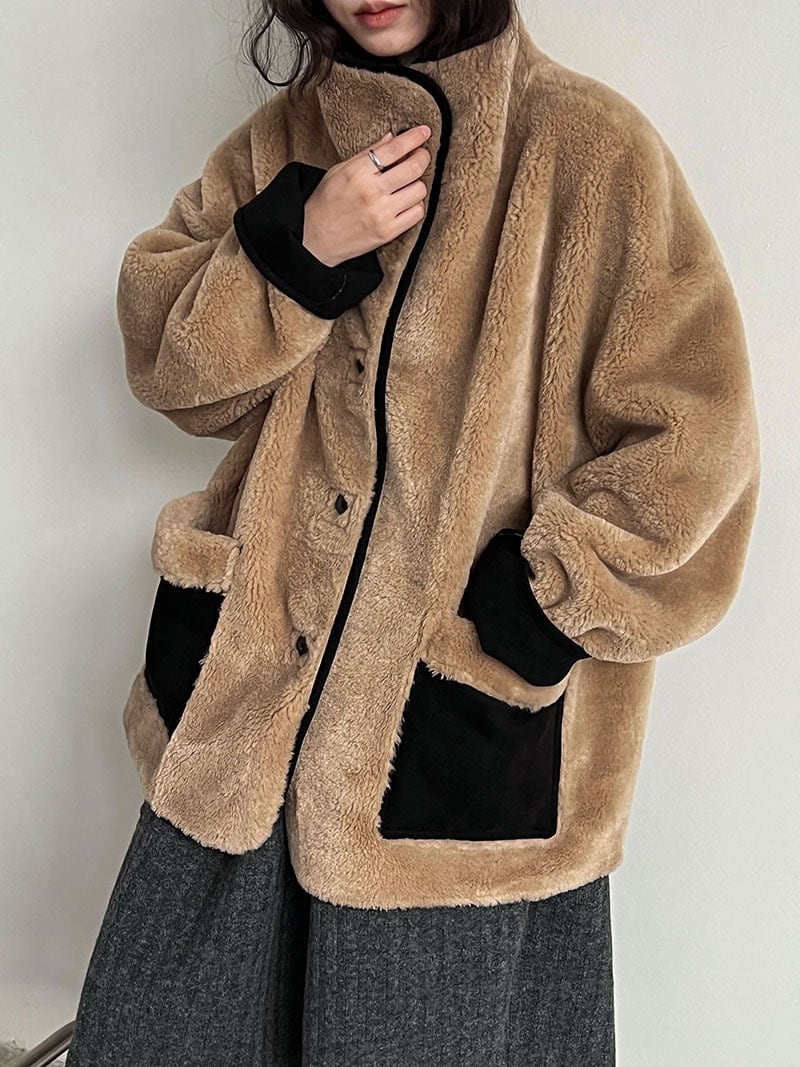 【outer】ハイネックボアコート Q7266