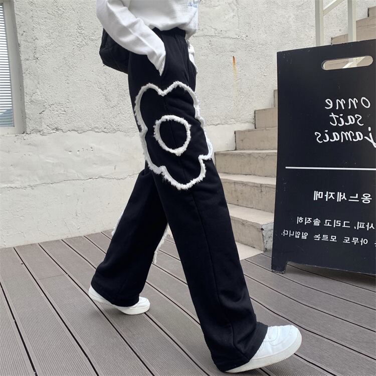 【bottoms】大活躍!ルーズ気質満点ハイウエスト厚手カジュアル裏起毛ガウチョパンツ G10627