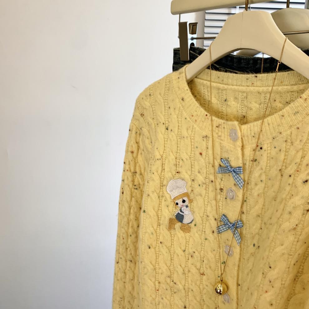 【outer】刺繍ニットカーデ　M29261