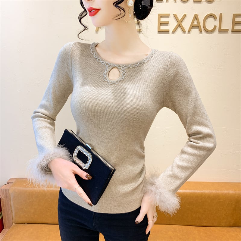 【tops】ファーニットトップス　M28219
