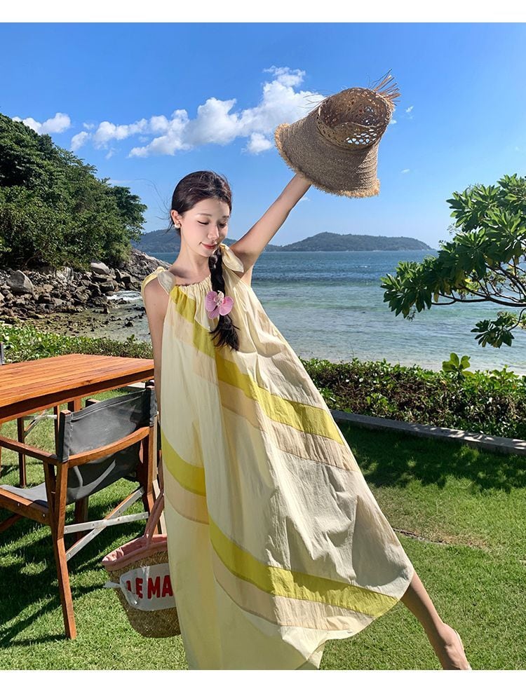 【dress】カラーマッチングキャミワンピース G20839