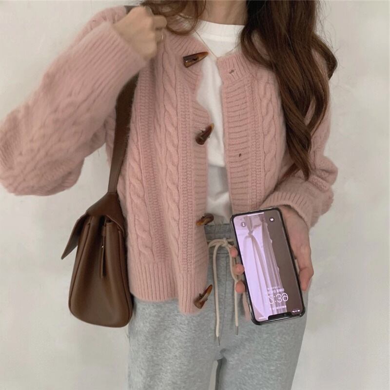 【outer】クルーネックニットカーデ　M27240