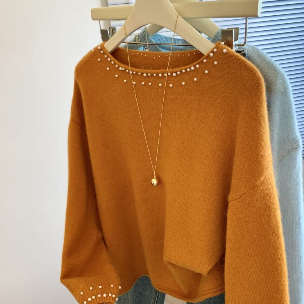 【tops】パールニットセーター　M29254